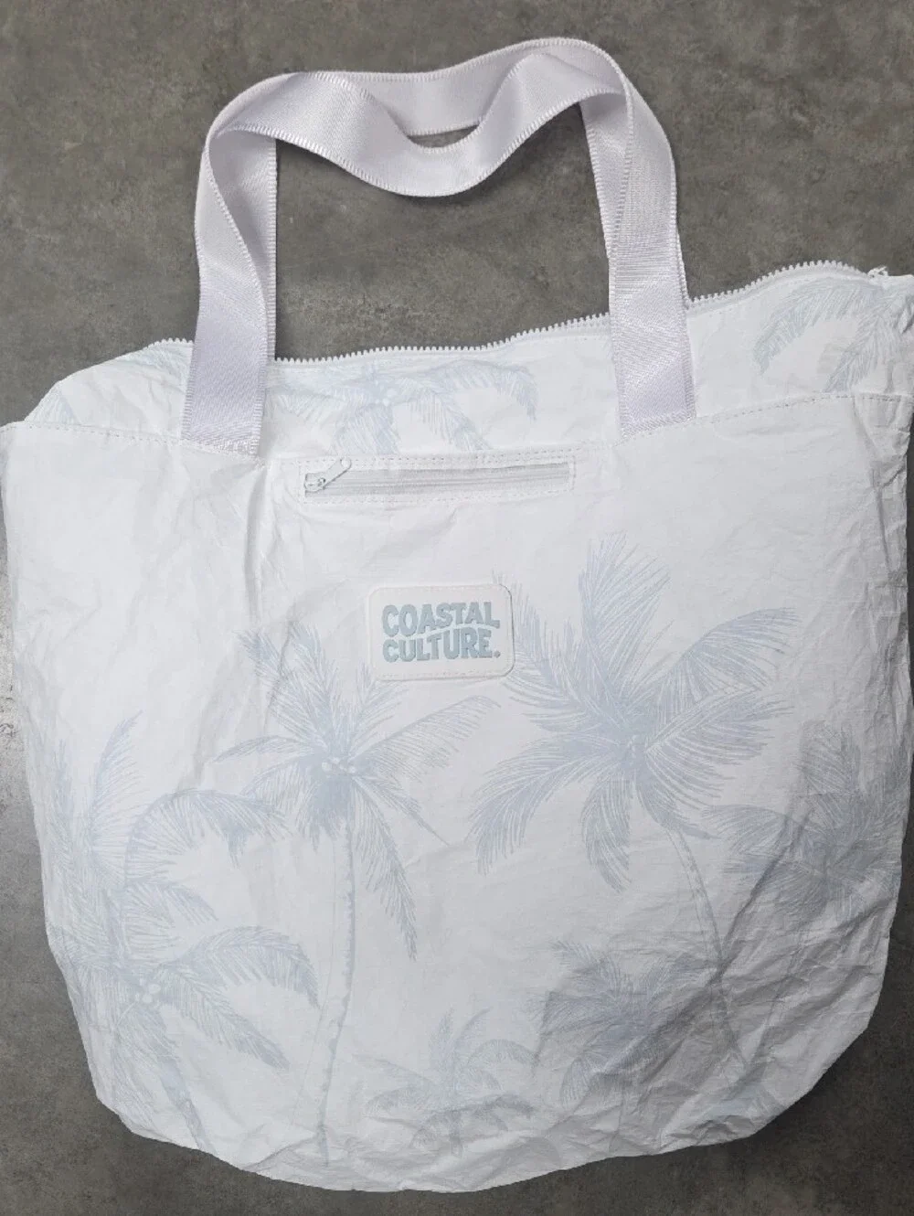coastal culture tote white